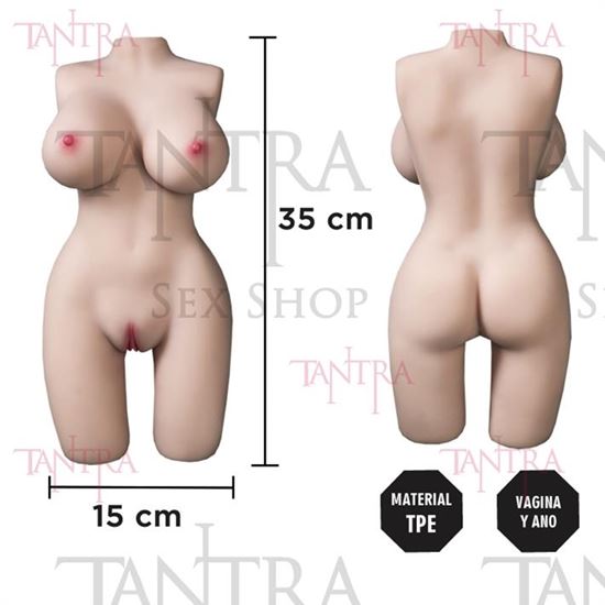 Torso Realista TPE con Senos Suaves y Vagina Hiper Realista